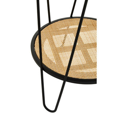 Orsina Depok Rattan Side Table | Mid-Century Hairpin Leg End Table