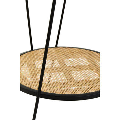 Orsina Depok Rattan Side Table | Mid-Century Hairpin Leg End Table