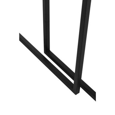 Orsina Depok Nest of 2 Tables – Black Metal and Rattan Square Frames