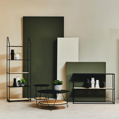 Orsina Depok Rattan and Metal 5-Tier Shelf Unit – Modern Display Rack