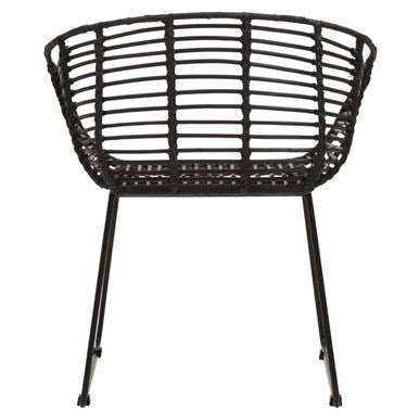 Orsina Lagom Black Natural Rattan Accent Chair – Modern Boho Seating