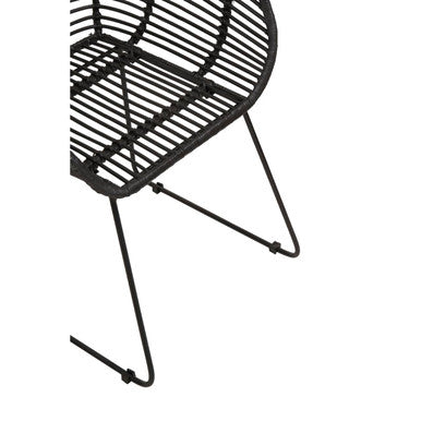 Orsina Lagom Black Natural Rattan Accent Chair – Modern Boho Seating