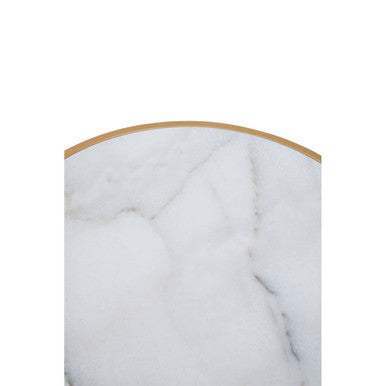 Orsina Colva White Marble and Gold Nesting Tables – Set of 2