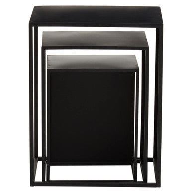 Orsina Avento Black Iron Rectangular Nesting Tables - Set of 3