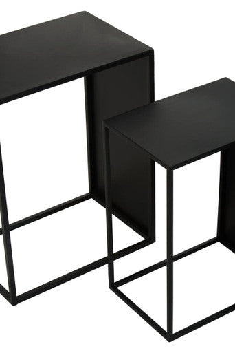 Orsina Avento Black Iron Rectangular Nesting Tables - Set of 3