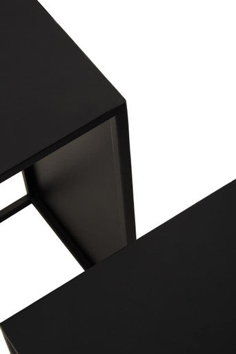 Orsina Avento Black Iron Rectangular Nesting Tables - Set of 3