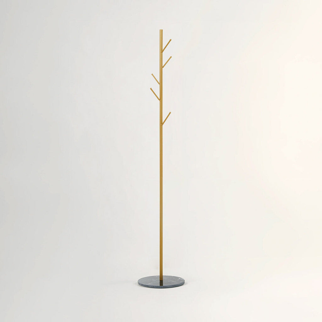Orsina Avento Coat Stand – Gold and Black Marble Entryway Rack