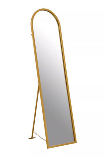 Orsina Avento Gold Arched Floor Mirror – Full Length Freestanding Design