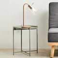 Orsina Trosa Round Grey Iron Side Table – Modern Metal Accent Table