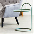 Orsina Trosa Green Round Side Table – Modern Iron Hanging Frame