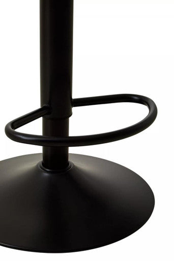 Orsina Baina Clear Acrylic Swivel Bar Stool | Adjustable Black Base