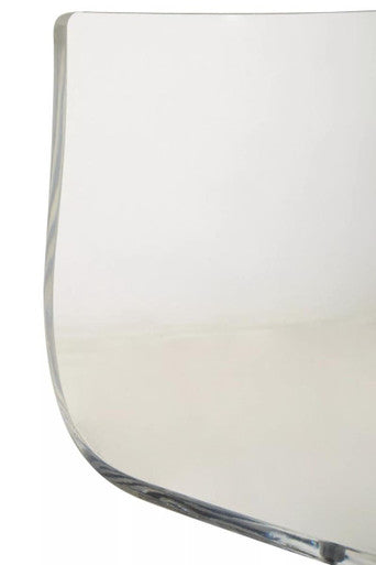 Orsina Baina Clear Acrylic Swivel Bar Stool | Adjustable Black Base