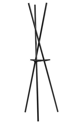 Orsina Rostok Matt Black Coat Stand | Modern Minimalist Hallway Rack