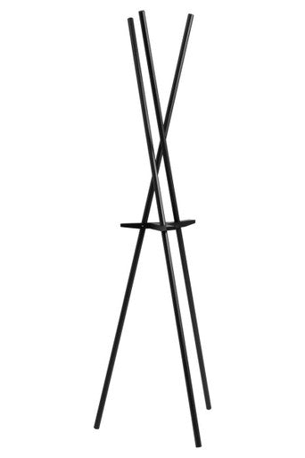 Orsina Rostok Matt Black Coat Stand | Modern Minimalist Hallway Rack