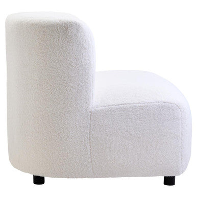 Orsina Montreal Ivory Boucle Armless Lounge Chair – Modern Accent Seating