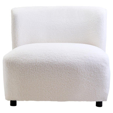 Orsina Montreal Ivory Boucle Armless Lounge Chair – Modern Accent Seating