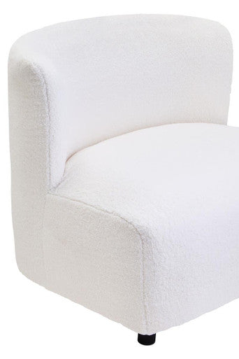 Orsina Montreal Ivory Boucle Armless Lounge Chair – Modern Accent Seating
