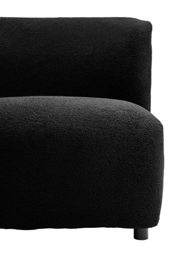 Orsina Montreal Black Boucle Armless Lounge Chair – Modern Accent Seating