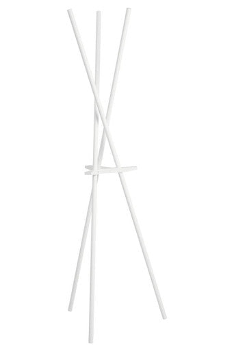 Orsina Rostok Matt White Coat Stand | Modern Freestanding Hallway Rack