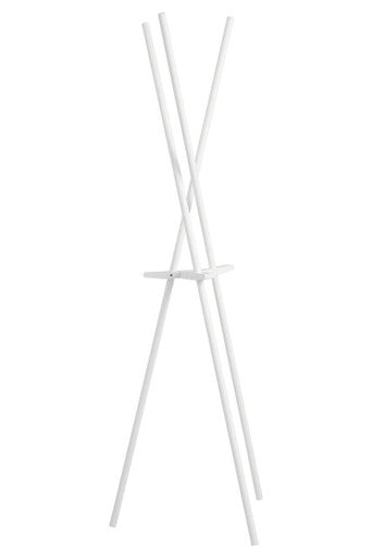 Orsina Rostok Matt White Coat Stand | Modern Freestanding Hallway Rack