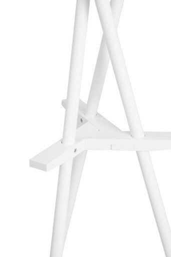 Orsina Rostok Matt White Coat Stand | Modern Freestanding Hallway Rack