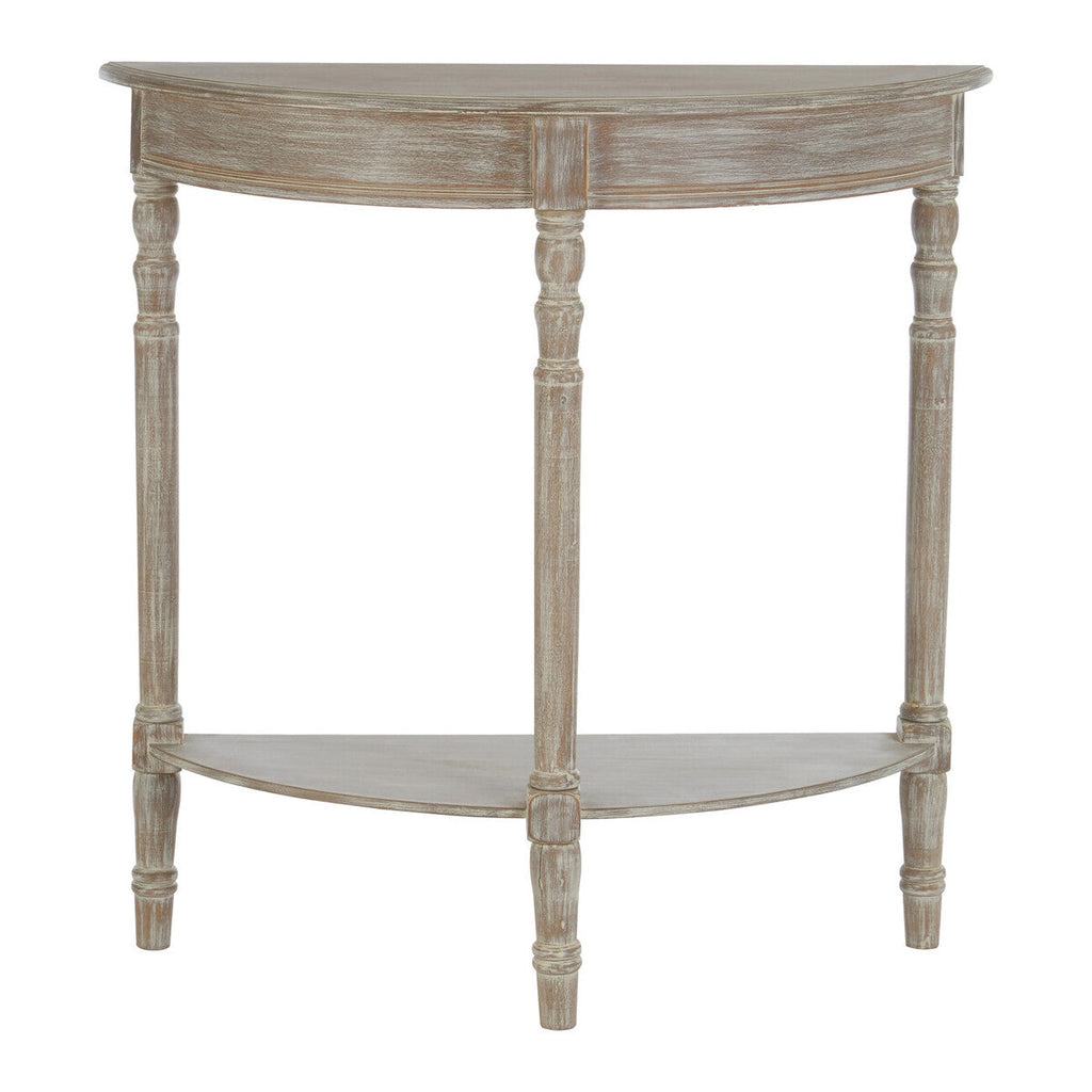 Orsina Heritage Half Moon Console Table – Natural Pine Wood Entryway