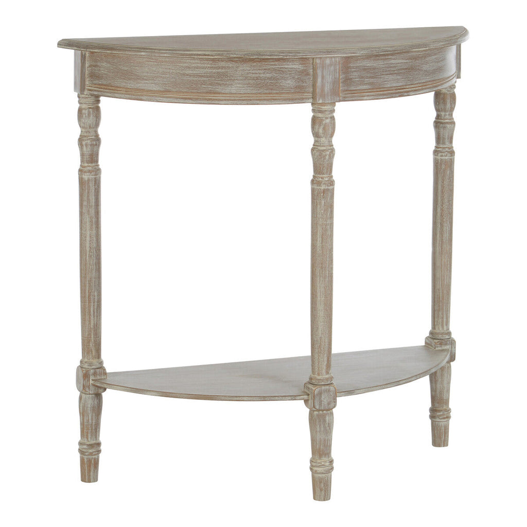 Orsina Heritage Half Moon Console Table – Natural Pine Wood Entryway