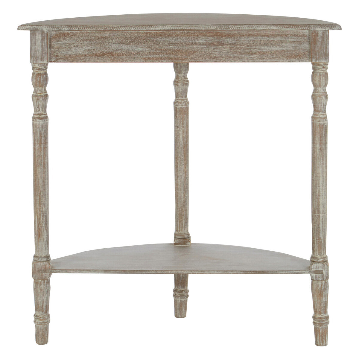 Orsina Heritage Half Moon Console Table – Natural Pine Wood Entryway