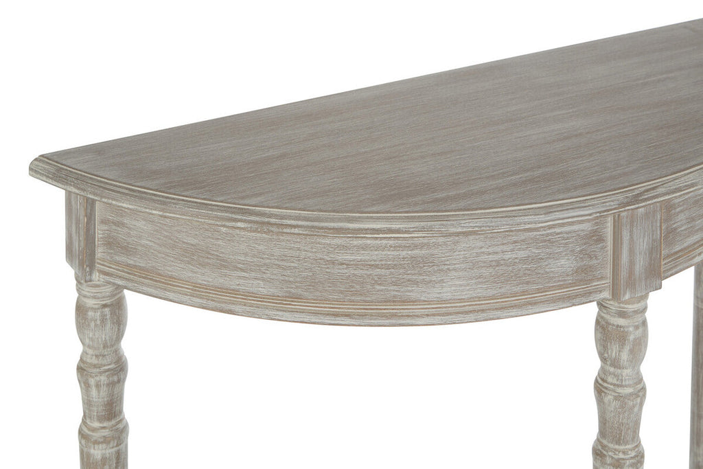 Orsina Heritage Half Moon Console Table – Natural Pine Wood Entryway