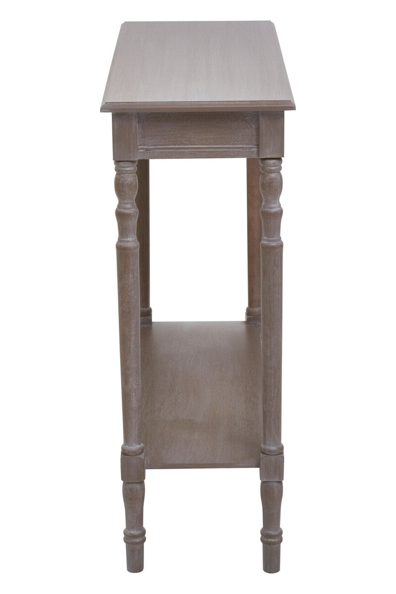 Orsina Heritage Natural Pine Wood Console Table with Storage Shelf