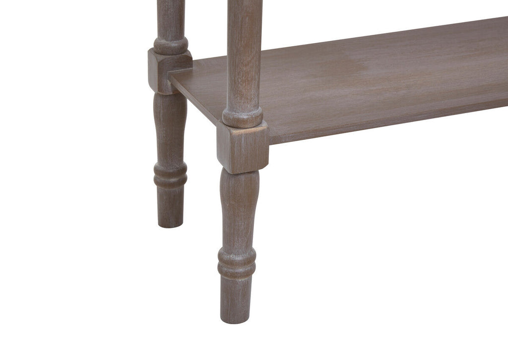 Orsina Heritage Natural Pine Wood Console Table with Storage Shelf