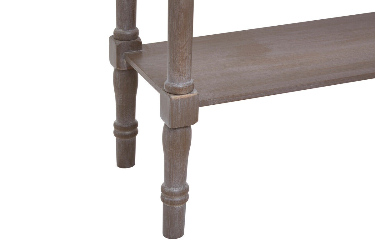 Orsina Heritage Natural Pine Wood Console Table with Storage Shelf