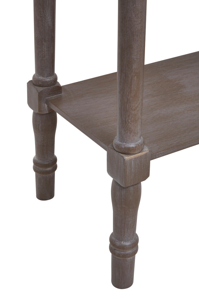 Orsina Heritage Natural Pine Wood Console Table with Storage Shelf