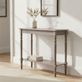 Orsina Heritage Natural Pine Wood Console Table with Storage Shelf