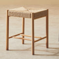 Orsina Bandar Natural Rope and Beechwood Stool – Handwoven Counter Seat