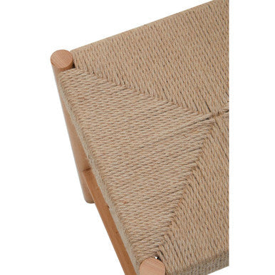 Orsina Bandar Natural Rope and Beechwood Stool – Handwoven Counter Seat