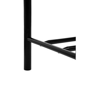 Orsina Bandar Small Bench – Natural Woven Rope and Black Beech Wood