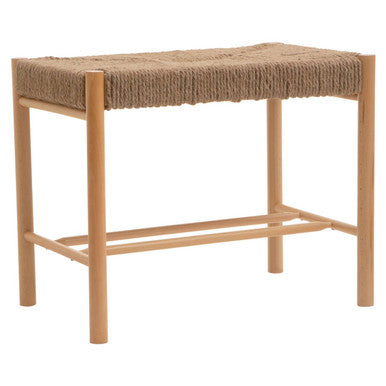 Orsina Bandar Small Bench – Handwoven Hemp and Solid Beech Wood