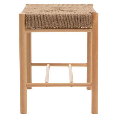Orsina Bandar Small Bench – Handwoven Hemp and Solid Beech Wood