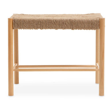 Orsina Bandar Small Bench – Handwoven Hemp and Solid Beech Wood
