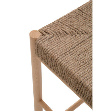 Orsina Bandar Small Bench – Handwoven Hemp and Solid Beech Wood
