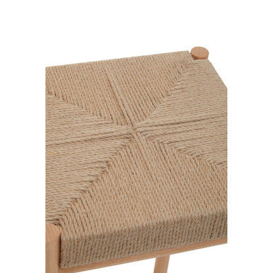 Orsina Bandar Natural Rope Weave Bar Stool | Handwoven Beech Wood