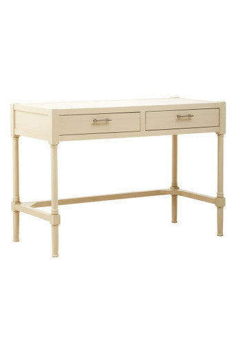 Orsina Heritage Ivory Writing Desk | 2-Drawer Home Office Workstation
