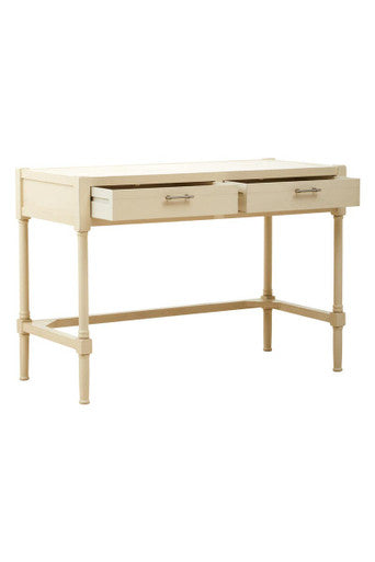 Orsina Heritage Ivory Writing Desk | 2-Drawer Home Office Workstation