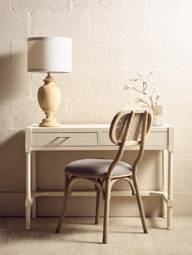Orsina Heritage Ivory Writing Desk | 2-Drawer Home Office Workstation
