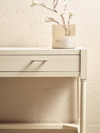 Orsina Heritage Ivory Writing Desk | 2-Drawer Home Office Workstation