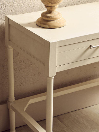 Orsina Heritage Ivory Writing Desk | 2-Drawer Home Office Workstation