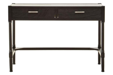 Orsina Heritage Black Writing Desk – Two Drawer Modern Home Office