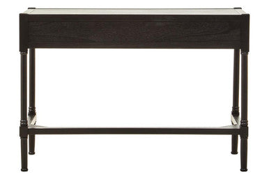 Orsina Heritage Black Writing Desk – Two Drawer Modern Home Office