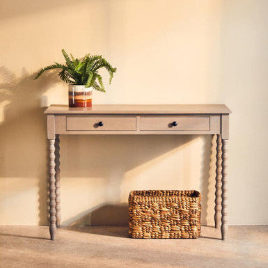 Orsina Heritage Pine Wood Writing Desk | Two Drawer Natural Wash